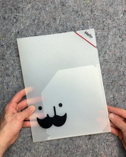 Clear File Folder That Says Hello In The Top Corner