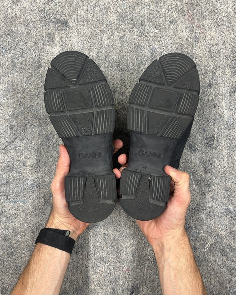 GANNI Recycled Rubber City Mules, Size EU 38