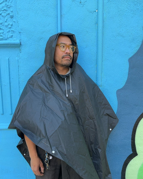 Black Rain Poncho, One Size