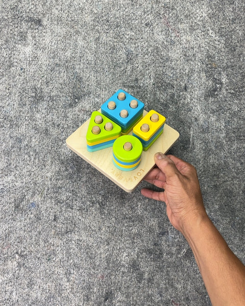 Lovevery Wooden Stacking Shape Sorter