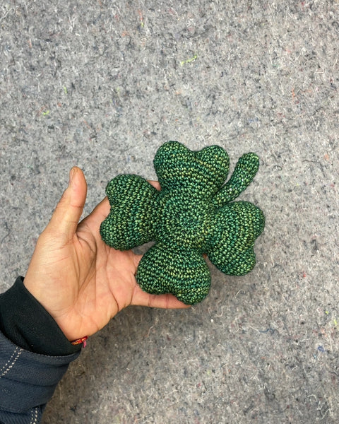 Crocheted Shamrock and Hearts