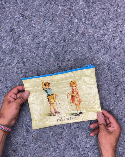 Dick and Jane Zipper Pouch