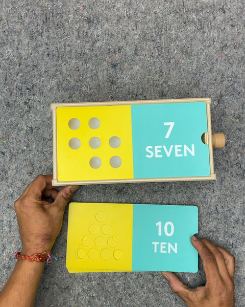 Lovevery Wooden Counting Box with Number Cards