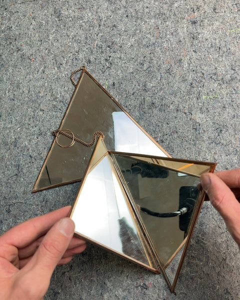 Set of Three Triangular Mirrors You Can Hang