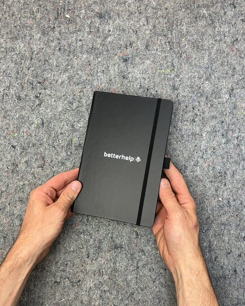 Betterhelp Black Lined Notebook