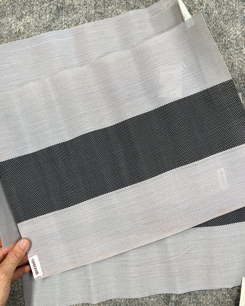 4 Guzzini Gray and Black Striped Placemats