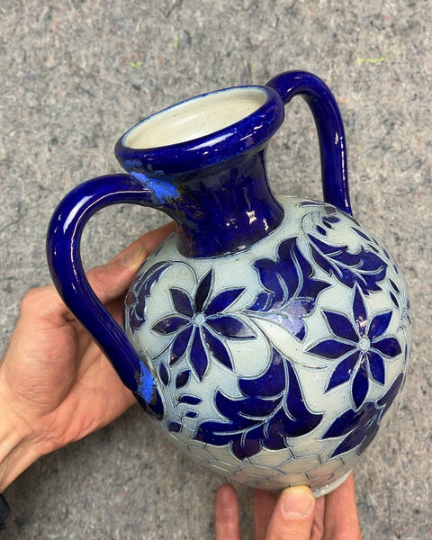 Super Pretty Floral Ceramic Pitcher, H10"