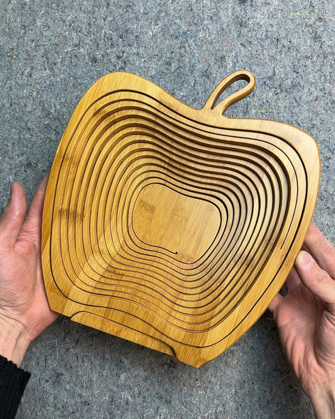 Collapsible Bamboo Apple Fruit Basket