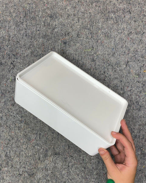 Plastic Storage Box with Lid, 10 x 7 in
