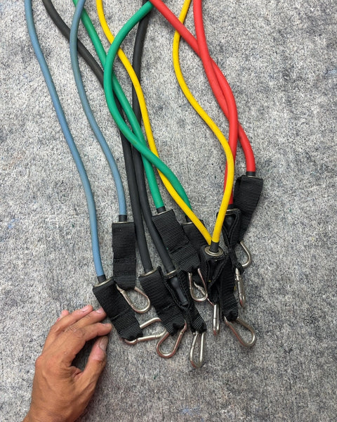 Resistance Bands Set with Carabiner Clips