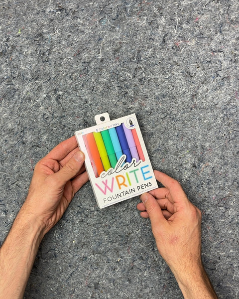Ooly Color Write Fountain Pens, 8 Colored Inks