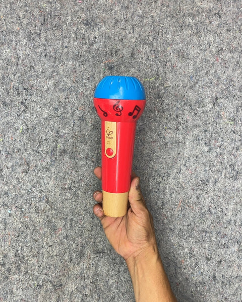 Hape Red and Blue Kids Microphone Toy