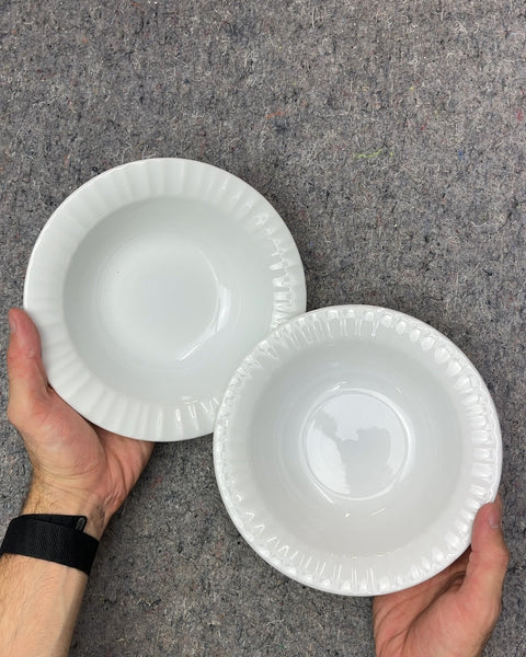 Two CorningWare Stoneware Soup Bowls