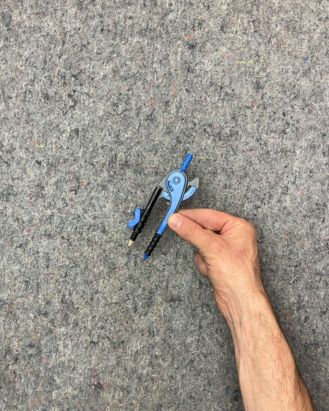 Blue and Black Drawing Compass