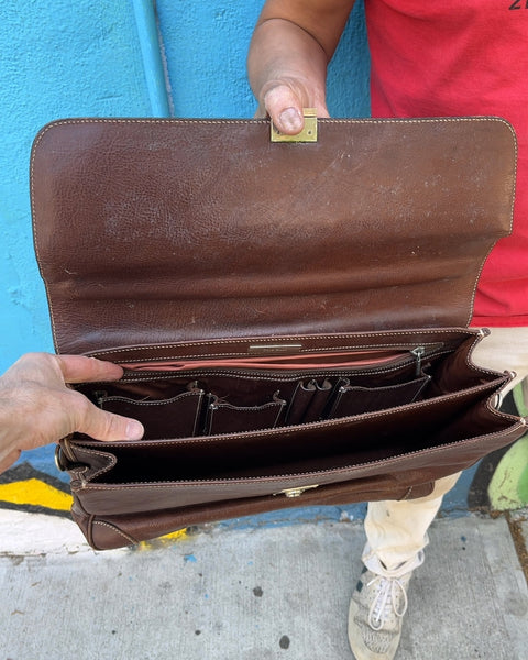 COLE HAAN Brown Leather Briefcase