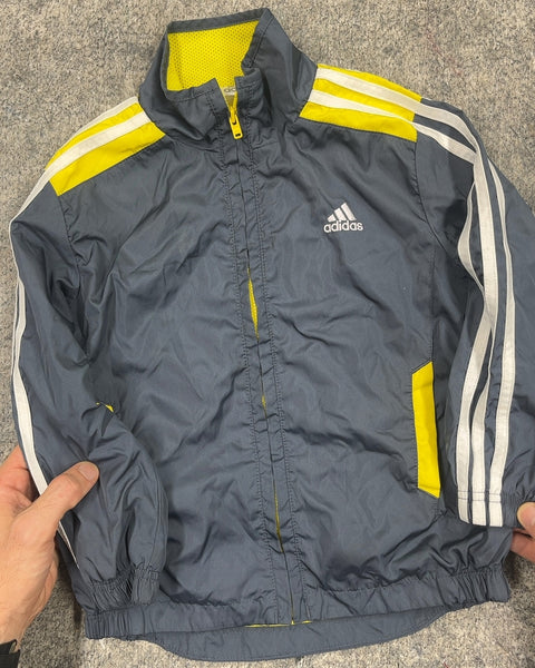 Adidas Gray and Yellow Track Jacket, Size Kids 4T