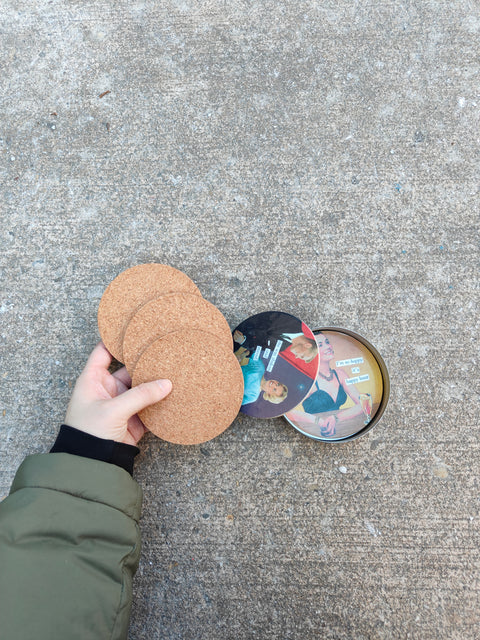 Vintage Imagery Coaster Set