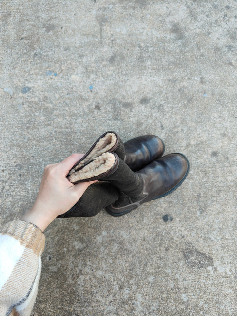 Uggs Brooks Tall Leather Boots, Sz 8 EU 39