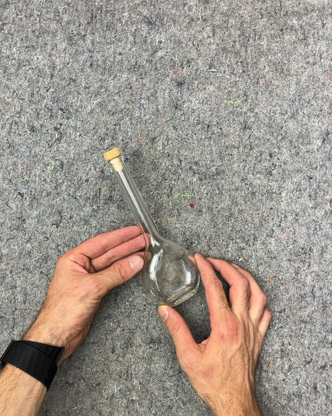 Clear Glass Flask with Cork Stopper