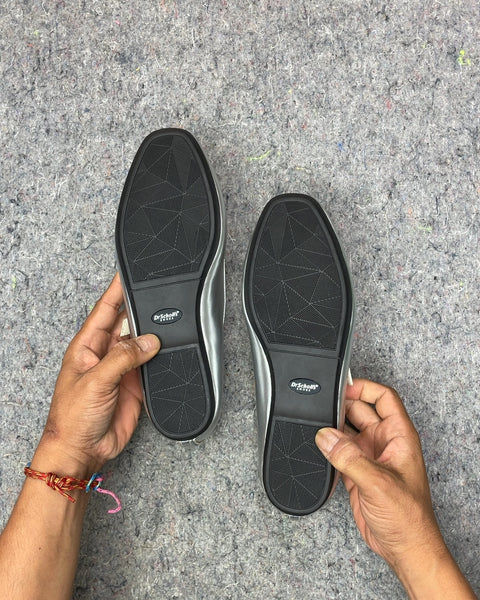 Dr. Scholl's Silver Mary Jane Flats, Sz 36 EU