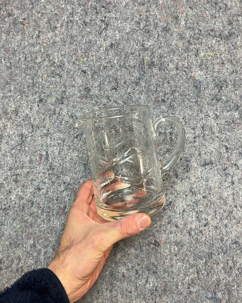 Etched Cocktail Mixing Glass with Handle