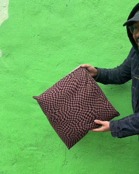Baggu Trippy Checker Mix Throw Pillow
