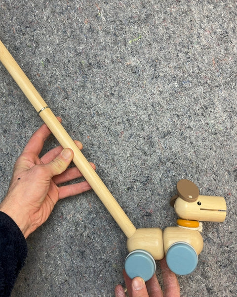 Pretty Wooden Pull Toy Dog