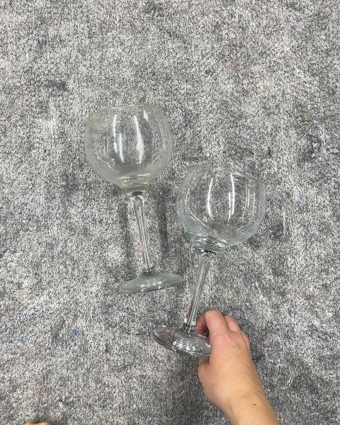 Glass Large Bowl Stemmed Drinking Glasses