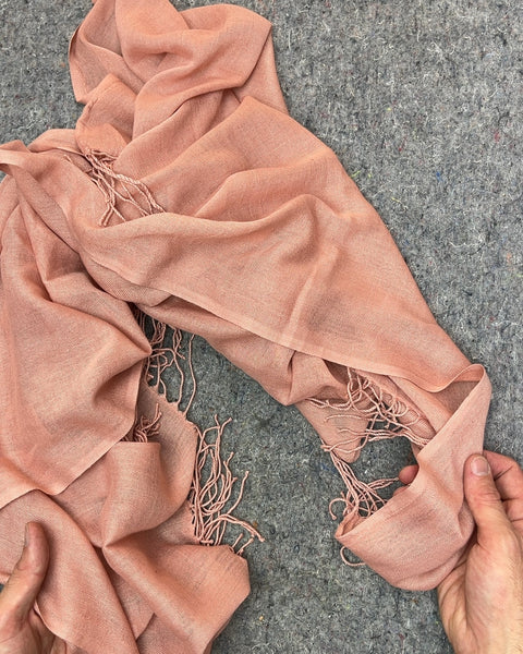 Light Pink Scarf with Fringe