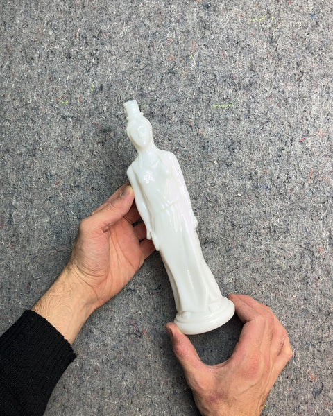 Vintage Avon Greek Goddess Milk Glass Cologne Bottle