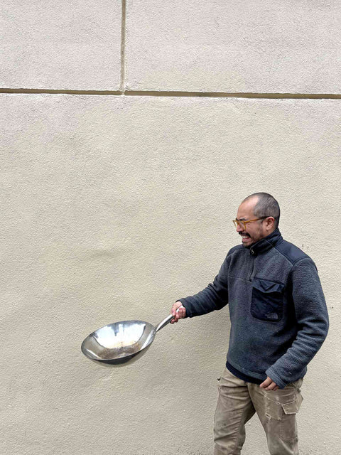 114" Japanese Style Stainless Steel Wok