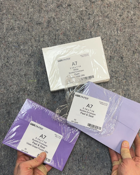 3 Lux Paper A7 Envelopes Packs