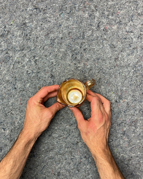 Small Iridescent Glass Creamer Pitcher