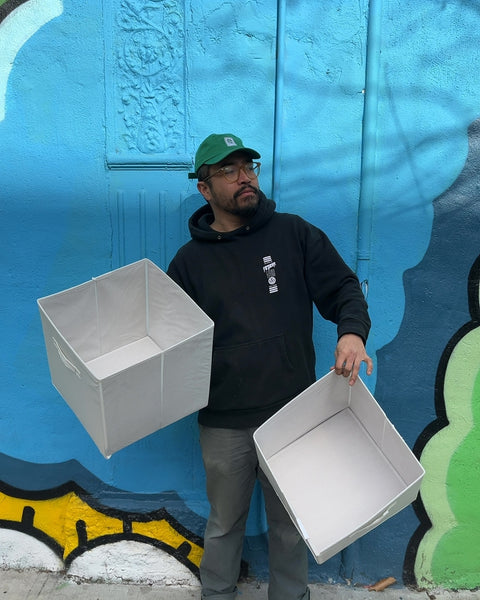 Two Collapsible Fabric Storage Cubes 13", Set 2