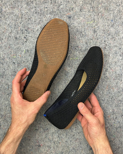 Rothy's Black Knit Flats, Size 12