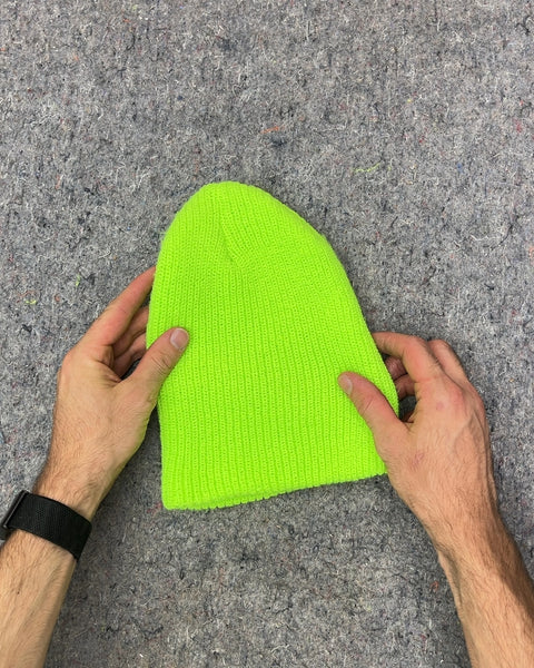 Neon Green Knit Beanie