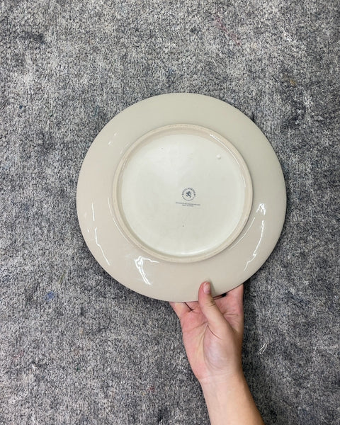 Blue Swirl Oval Ceramic Plate