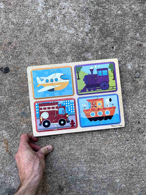 12 Pieces Melissa & Doug Vehicle Puzzles