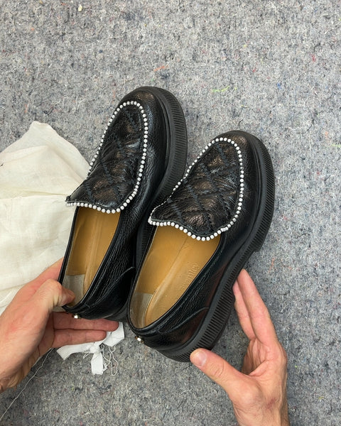 Russell & Bromley Patchwork Chunky Pearl Loafers, Size EU 39
