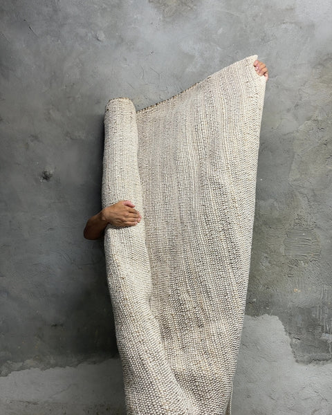 Hand-loomed Natural Jute And Cotton Area Rug, 7'6" x 9'6"
