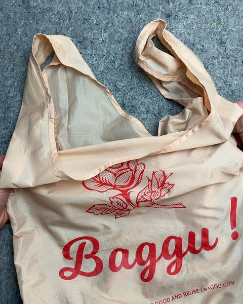 Baggu Rose Print Reusable Tote Bag