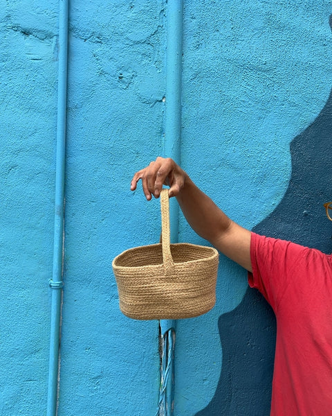Woven Basket with Handle