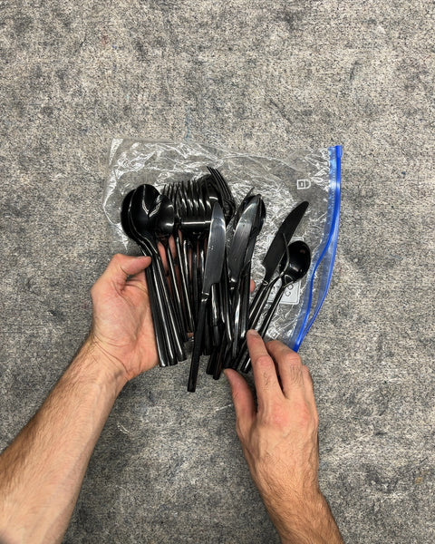 Black Stainless Steel Flatware Set
