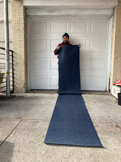 2 Blue Runner Rugs, 24x80” Each