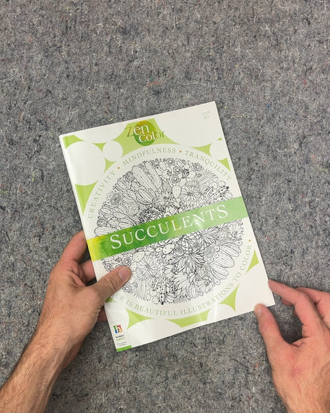 Zen Color Succulents Adult Coloring Book