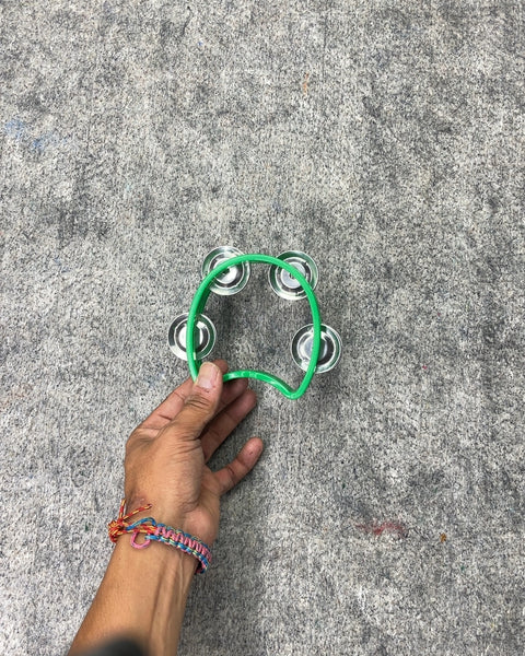 Green Handheld Tambourine