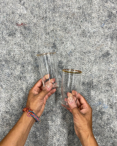 Two More Gold Rimmed Drinking Glasses
