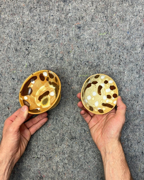 Set of 2 Cute Handmade Ceramic Bowls