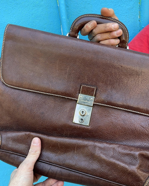 COLE HAAN Brown Leather Briefcase