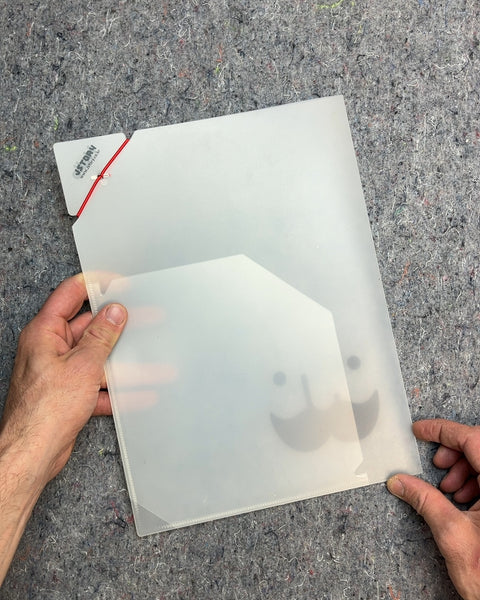 Clear File Folder That Says Hello In The Top Corner